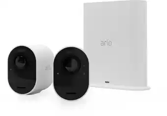 Arlo Ultra 2 draadloze WiFi-beveiligingscamera voor buiten, 4K UHD, 180˚ kleurennachtzicht, sirene & spotlight, bewegingsdete