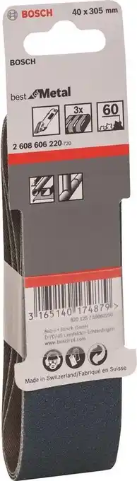 Bol.com Bosch - 3-delige schuurbandset 40 x 305 mm - 60 aanbieding