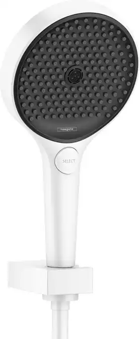 Bol.com hansgrohe Rainfinity PowderRain douchehouderset 130 3jet met doucheslang 125 cm mat wit aanbieding
