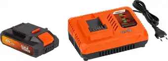 Bol.com Powerplus Dual Power POWDP9062 Starterkit - 20V Li-ion - Snellader + 1x 20V 2.0Ah aanbieding