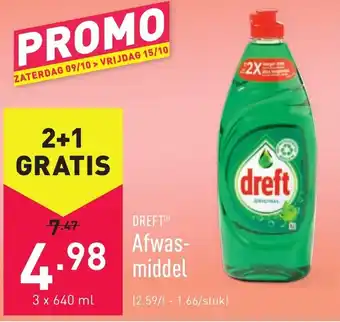 ALDI Afwasmiddel 3 x 640ml aanbieding