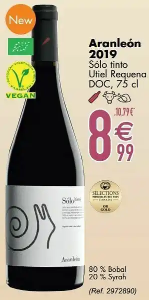 Cora Aranleón 2019 sólo tinto utiel requena doc aanbieding