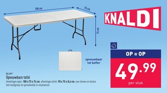 ALDI Opvouwbare tafel aanbieding