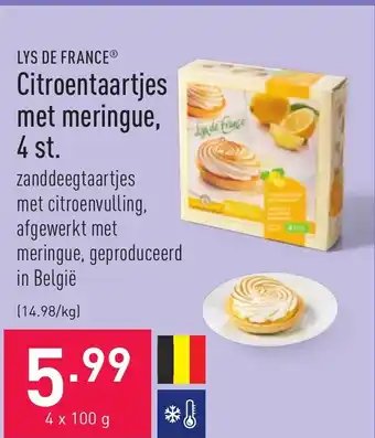 Citroentaartjes met meringue, 4 st 4 x 100g