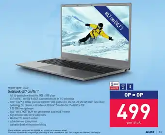 ALDI Notebook 40,7 cm aanbieding