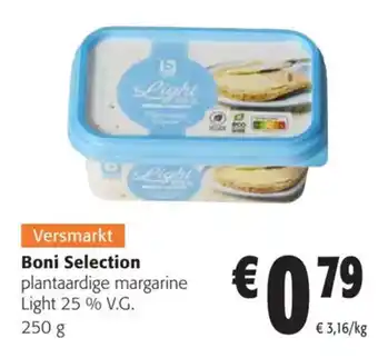 Colruyt Boni Selection plantaardige margarine Light 25 % V.G. 250g aanbieding