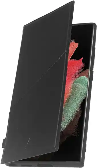 Krëfel Kunstlederen bookcover voor Galaxy S22 Ultra - Zwart aanbieding