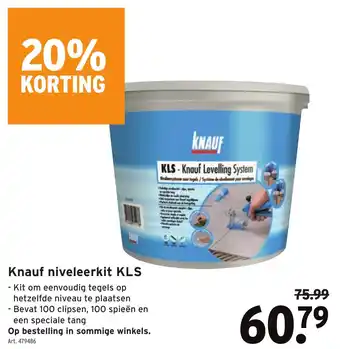 GAMMA Knauf niveleerkit KLS aanbieding