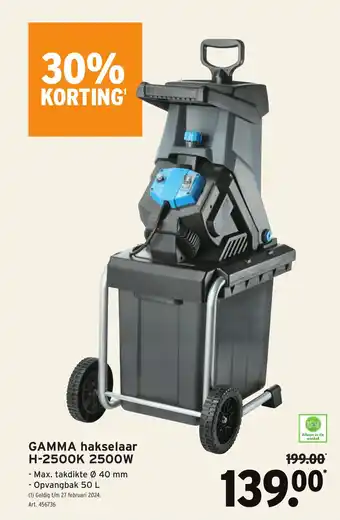 GAMMA GAMMA hakselaar H-2500K 2500W aanbieding