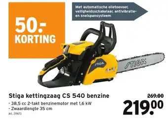 GAMMA Stiga kettingzaag CS 540 benzine aanbieding