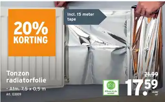 GAMMA Tonzon radiatorfolie aanbieding