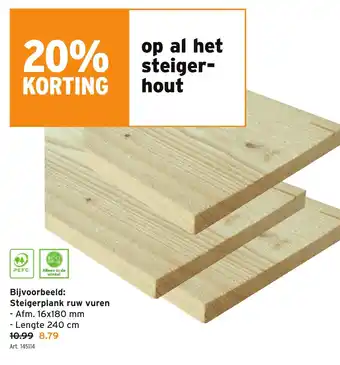 GAMMA Steigerplank ruw vuren aanbieding