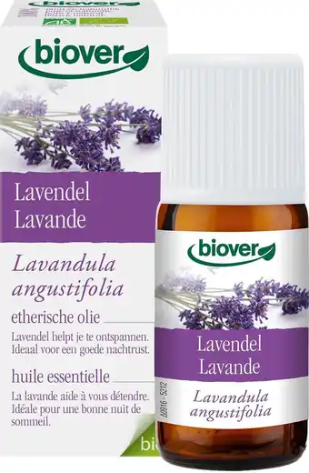 Bol.com Biover Essentiële olie Lavendel - Etherische olie - Rust en ontspanning – 100% Biologisch – 10 ml aanbieding