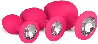 Bol.com EasyToys Buttplug Set voor Beginners - Set met 3 verschillende formaten buttplugs - Roze aanbieding