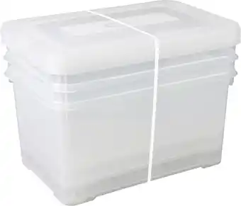 Bol.com Allibert Handy Opbergbox - 3x50L - Set van 3 - Transparant aanbieding
