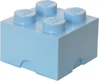 Bol.com Opbergbox Brick 4, Lichtblauw - LEGO aanbieding