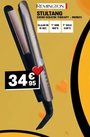 Electro Depot REMINGTON STIJLTANG S8590 KERATIN THERAPY aanbieding