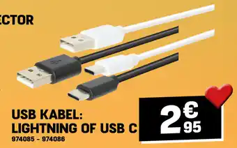Electro Depot USB KABEL: LIGHTNING OF USB C aanbieding