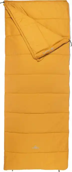 Bol.com NOMAD Blazer Slaapzak | 205x80cm Geel | Lichtgewicht & Kwalitatief | Slaapzak | Incl Hoes | Katoen | Gevoerde tochtstrook aanbieding