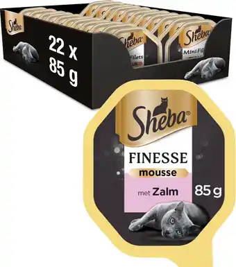 Bol.com Sheba Finesse - Kattenvoer natvoer - Mouse - Zalm -22 x 85g aanbieding