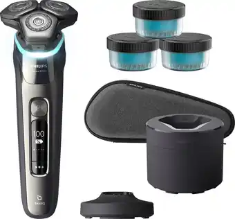 Bol.com Philips Shaver series 9000 S9974/63 - Scheerapparaat voor mannen - Quick Clean Pod - Zilver aanbieding