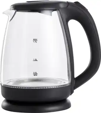 Bol.com DAY waterkoker met glas en LED verlichting 1,7 Liter 2200W aanbieding