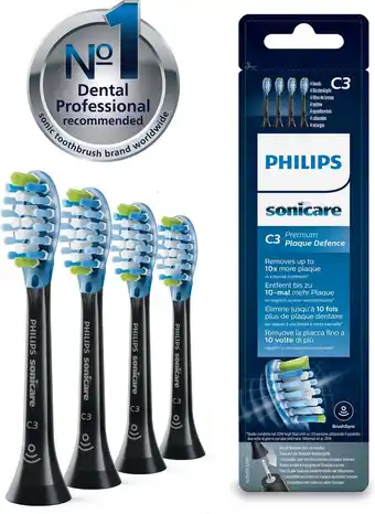 Bol.com Philips Sonicare C3 Premium Plaque Defense HX9044/33 - Opzetborstel - 4 stuks aanbieding