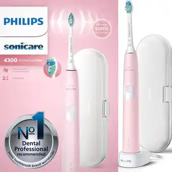 Bol.com Philips ProtectiveClean 4300 Series HX6806/03 - Elektrische tandenborstel - Roze aanbieding