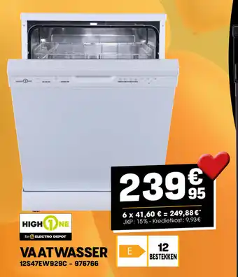 Electro Depot VAATWASSER aanbieding
