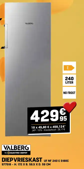 Electro Depot DIEPVRIESKAST aanbieding