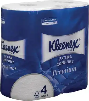 Bol.com Kleenex toiletpapier 4-laags extra comfort 4 rollen 160 vel per rol aanbieding