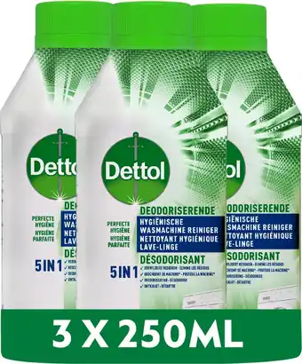 Bol.com Dettol - Hygiënische Wasmachine Reiniger - 3 x 250 ml aanbieding