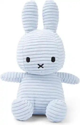 Bol.com Miffy Sitting Corduroy Ice Blue - 23 cm - 9'' aanbieding