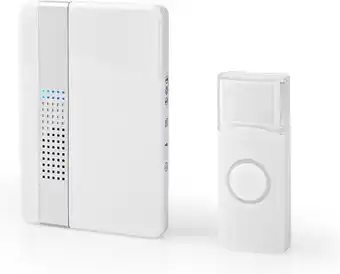 Bol.com Draadloze Deurbelset - Netvoeding - 220 - 240 V AC 50 Hz - 1x CR2032 - Volume: 80 dB - Signaalbereik: 300 m - IP44 - Instelba aanbieding