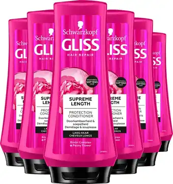 Bol.com Gliss - Supreme Length - Conditioner - Haarverzorging - Voordeelverpakking - 6x 200 ml aanbieding
