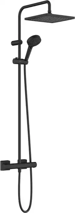 Bol.com hansgrohe Vernis Shape showerpipe 240 1jet met thermostaat mat zwart aanbieding