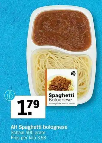 Albert Heijn Ah spaghetti bolognese aanbieding