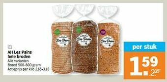 Albert Heijn Ah les pains hele broden aanbieding
