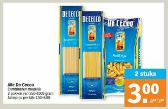 Albert Heijn Alle de cecco aanbieding