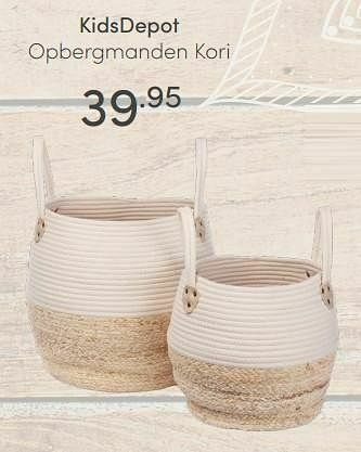 Baby & Tiener Kidsdepot opbergmanden kori aanbieding