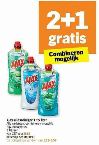 Albert Heijn Ajax allesreiniger eucalyptus aanbieding