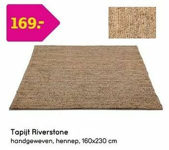 Leen Bakker Tapijt riverstone aanbieding