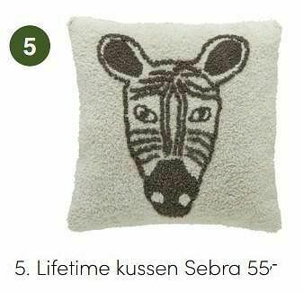 Baby & Tiener Lifetime kussen sebra aanbieding