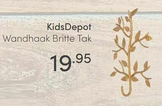 Baby & Tiener Kidsdepot wandhaak britte tak aanbieding