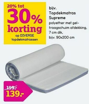 Leen Bakker Topdekmatras supreme aanbieding