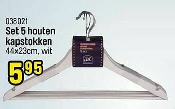 Happyland Set 5 houten kapstokken aanbieding