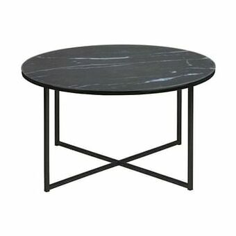Leen Bakker Salontafel Ostana - zwart - Ø80x45 cm - Leen Bakker aanbieding