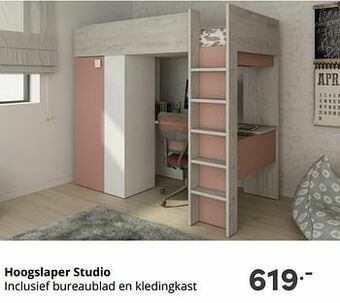 Baby & Tiener Hoogslaper studio aanbieding