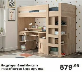 Baby & Tiener Hoogslaper gami montana aanbieding