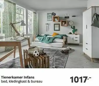 Baby & Tiener Tienerkamer infans bed, kledingkast + bureau aanbieding